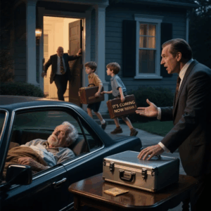 MY THREE CHILDREN STRIPPED MY INHERITANCE RIGHTS AND THREW ME OUT. FOR MONTHS, I SLEPT IN MY CAR WITH MY SICK SON. THEN I MET A MILLIONAIRE I ONCE HELPED—HE SET A HEAVY BRIEFCASE ON THE TABLE AND SAID, “IT’S TIME.” AND THEN…