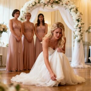 My future mother-in-law challenged me on every single detail of the wedding. Her last demand was outrageous: she wanted to sleep in my bridal suite. When I refused, her expression hardened, and she leaned in close to whisper, “You’ll regret this.” The night before my big day, my bridesmaids and I returned to the suite, laughing, ready to toast the morning to come. But the moment I pushed open the door, the laughter died in our throats.