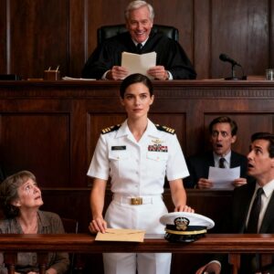 Dad yelled at mom in court: “you’ll walk out with nothing!” she trembled as she signed the papers. I stood up, removed my navy cap, and said, “your honor, please open the envelope.” the judge read it… Then burst out laughing. He leaned in and whispered, “oh, this is brilliant.” dad’s face went pale.