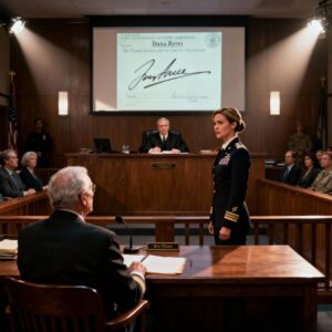 When I walked into the courtroom in my uniform, my father chuckled, and my mother shook her head. The judge froze, his hand trembling as he whispered, “my god… Is that really her?” everyone turned and stared. Nobody knew who I really was until that day.