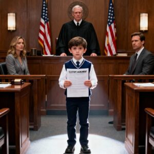 My husband said, “I’m taking the dog – you get the kid.” his mom laughed, “at least the dog’s trained.” on court day, my son walked to the judge… And said, “Mом, can I read what dad texted me last night?” the judge raised an eyebrow. His lawyer turned pale. The courtroom fell silent