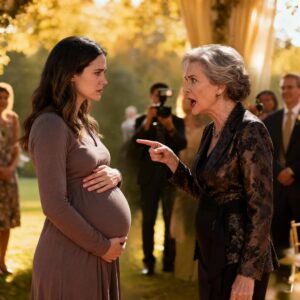 My baby shower turned into chaos when my mother-in-law suddenly screamed that she was the baby’s “real mother.” She yanked the presents out of my hands and hurled them to the floor. I didn’t shout back—I just called the police. Moments later, they arrested her for disorderly conduct. My husband was furious at first, but the video I showed him left him speechless.