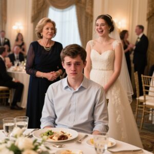 AT MY SISTER’S WEDDING, ALL I GOT WAS A PLATE OF SCRAPS. MY MOTHER SNEERED ‘A USELESS CHILD DESERVES LEFTOVERS.’ MY SISTER SMIRKED PATHETIC. AS ALWAYS I SMILED AND ROSE TO LEAVE. THEN THE GROOM FROZE BOSS WHAT ARE YOU DOING HERE?’ MY MOTHER WENT PALE. MY SISTER TREMBLED 200 GUESTS SILENT…
