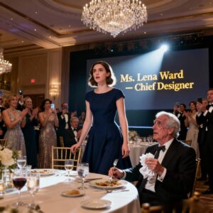 SIT QUIETLY RESPECTABLE PEOPLE ARE GATHERED HERE MY DAD WHISPERED TO ME AT THE MILLIONAIRES BANQUET DAD LAUGHING AND SAYING SHE IS MY FOOLISH DAUGHTER I APOLOGIZE FOR HER MY SON IS THE REAL PRIDE OF OUR FAMILY BUT HE HAD NO IDEA THAT A MINUTE LATER THE ENTIRE HALL WOULD RISE TO APPLAUD ME…