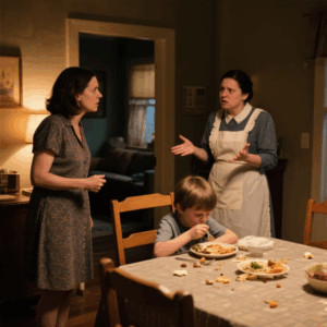 MY SISTER-IN-LAW MADE MY SON EAT ALONE IN HIS ROOM AT EVERY FAMILY DINNER. WHEN I ASKED WHY, SHE SAID, ‘SOME KIDS DON’T DESERVE TO BE AT THE TABLE.’ THE HOUSEKEEPER PULLED ME ASIDE AND SAID, ‘YOU NEED TO SEE WHAT MY CAMERAS CAUGHT…’ NOW MY HUSBAND CAN’T STOP CRYING…