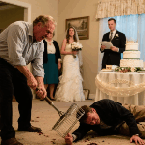 At my sister’s wedding, my parents demanded I give her the $450,000 house I built myself. When I refused, my father snapped and struck me with a metal cake stand, sending me to the floor. The room fell silent until my sister’s fiancé revealed a truth that shattered my parents’ world.