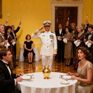 “YOU’RE EMBARRASSING THIS FAMILY,” MOM SAID IN FRONT OF EVERYONE. EVEN MY BROTHER SNEERED, “DEADBEAT.” THEN, AS DINNER STARTED, MY SISTER’S HUSBAND ARRIVED IN UNIFORM–AND FROZE. HE SALUTED ME… AND SAID, “MA’AM.” DAD’S FORK CLATTERED TO THE FLOOR. MY SISTER TURNED PALE.