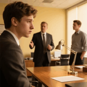 AS SOON AS SHE’S DONE WITH THE PROJECT, SHE’S OUT AND YOU’RE IN,” I OVERHEARD MY BOSS’S SON, WHO WAS ABOUT TO BECOME THE CEO, TELLING HIS BEST FRIEND. I DIDN’T SAY ANYTHING, UNTIL THE DAY HE ACTUALLY BECAME СЕО. HIS FACE WENT PALE WHEN HE DISCOVERED…