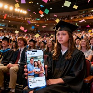 ON MY GRADUATION DAY, I SAW ON INSTAGRAM THAT MY FAMILY SURPRISED MY SISTER WITH A TRIP TO ITALY. MY MOM COMMENTED, “SHE’S THE ONLY ONE WHO MAKES US PROUD.” SO I JUST SMILED, LOGGED INTO THE BANK ACCOUNT, AND CLICKED “WITHDRAW.”