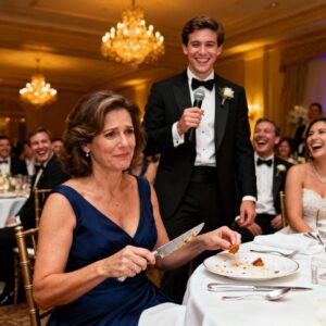 On my son’s wedding day, I was the very last person served—and they gave me a plate of cold leftovers. He chuckled and told his new wife, “She’s used to taking whatever life scraps together.” The guests laughed along. No one noticed when I slipped away. But the next morning, his hands shook as he read the email I sent.