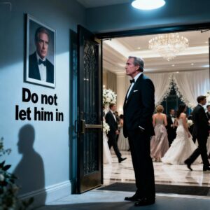 On the day of my daughter’s wedding, I found my photo at the gate with a sign: “Do not let him in.” I turned and left in silence. Four hours later, she realized-her wedding had ended when I went home