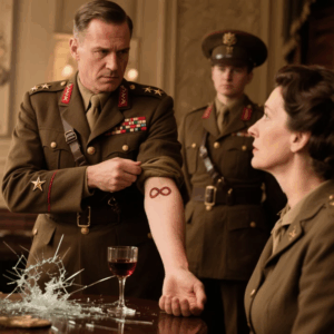 I was assigned to assist a four-star general. When he rolled up his sleeve, I saw a tattoo, a small red rose, its thorns forming the infinity symbol. I froze. My mother has the exact same tattoo. Same spot. I said, “Sir, my mother has a tattoo just like yours.” He dropped his wine glass. It shattered. Then he whispered her name…