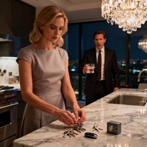 GO AHEAD, WALK AWAY. MY WEALTHY HUSBAND CHALLENGED ME, SAYING I WOULDN’T SURVIVE A WEEK WITHOUT HIM. I SIMPLY DROPPED MY KEYS ON THE COUNTER OF THE HOUSE HE PAID FOR. THE VERY NEXT DAY, HIS BOSS AND FATHER WERE IN A FRENZY, CALLING NON-STOP. AND NOW, THE BANK IS RINGING OFF THE HOOK. WHAT EXACTLY DID YOU PUSH HER INTO DOING?