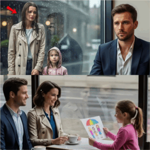 “She Never Came…” He Said Sadly — Then He Saw the Single Mom Outside Crying in the Rain