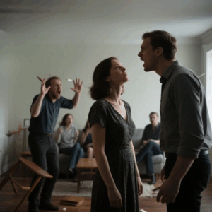 MY SON YELLED, “APOLOGIZE TO MY WIFE OR GET OUT OF MY HOUSE!”EVERYONE WATCHED AS I STOOD UP, CALMLY WALKED OVER, AND FACED HER.SHE SMIRKED, CERTAIN I’D BEG BUT I DIDN’T. I LOOKED HER STRAIGHT IN THE EYES AND SPOKE ONE SENTENCE.THE ROOM FELL SILENT…AND MINUTES LATER, THEIR “PERFECT LIFE” COLLAPSED. -TRUE STORY