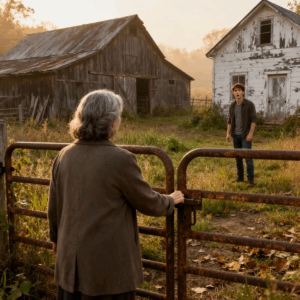 MY HUSBAND AND I ONCE HAD A RANCH, BUT WE MOVED TO THE CITY. I DIDN’T GO BACK FOR 30 YEARS, HE WENT THERE ALONE THREE TIMES A YEAR. AFTER HE PASSED AWAY, MY CHILDREN SAID: “SELL IT. IT’S WORTH NOTHING.” I DECIDED TO VISIT BEFORE PUTTING IT UP FOR SALE. BUT WHEN I OPENED THE RUSTY GATE AND WALKED IN – WHAT I FOUND LIVING THERE…
