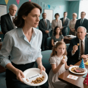 AT MY DAUGHTER’S 9TH BIRTHDAY DINNER, MY PARENTS SERVED EVERYONE STEAK-EXCEPT HER. SHE GOT DOG FOOD ON A PAPER PLATE. “EAT IT OR STARVE,” MY FATHER SAID. EIGHT PEOPLE SAW IT. I DIDN’T YELL. I TOOK THE PLATE, TOOK MY DAUGHTER, AND LEFT. WHAT I DID WITH THAT PLATE OF DOG FOOD IN MY LAWYER’S OFFICE MADE THEM CALL IT “EXHIBIT A,” AND WHEN THE JURY SAW IT…
