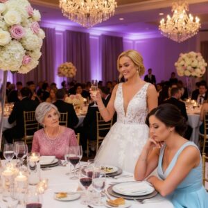 The bride’s mother stuck me at the worst table with a smirk. “Know your place,” she said. She had no clue I ran the multi-million-dollar company behind this event. Then, during her toast, she thanked my firm by name so I sent one text, and the catering staff began packing up in silence.