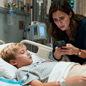 No one showed up for my son’s surgery. 3 days later, mom texted: “need $5,000 for your sister’s wedding dress.” I sent 50 cents with “buy a veil”. Then froze their access to my accounts. The bank manager… called next morning