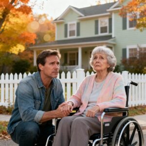 After selling their elderly mother’s house and moving her into a nursing home, her sons returned for the last of their belongings. To their shock, she was sitting calmly on the porch, smiling. “Who let you back in here?” they shouted. Without a word, she handed them a new key. “The new owner did,” she said. And when the man stepped out of the front door, the brothers completely unraveled.