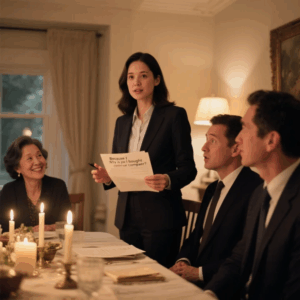 AT DINNER, MY MOM CHUCKLED, “SHE TRIED THAT BUSINESS THING-DIDN’T LAST A MONTH.” MY SISTER ADDED, “WE’RE JUST GLAD SHE STOPPED PRETENDING.” I STAYED QUIET. UNTIL MY DAD ASKED, “WHY’D YOUR NAME POP UP ON MY TAX FILE?” I JUST SMILED… “BECAUSE I BOUGHT YOUR COMPANY.