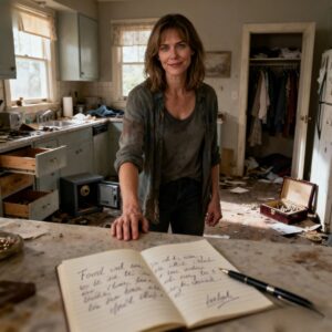 MY HUSBAND LEFT ME A NOTE: ‘I’VE FOUND SOMEONE BETTER. TAKING HALF OF EVERYTHING, INCLUDING YOUR GRANDMOTHER’S INHERITANCE.’ HE CLEANED OUT OUR ACCOUNTS AND MOVED IN WITH HIS SECRETARY. I SMILED AND OPENED MY SAFE… REVENGE ALLEY