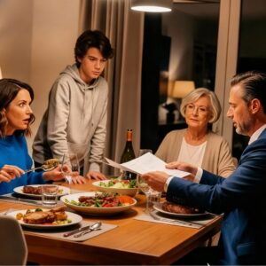 I donated my kidney to save my mother-in-law’s life. Six weeks later, my husband slid divorce papers across the dinner table—while his mother smirked and said I should be grateful. But they had no idea what I was planning next and what my 15-year-old son did ext left them speechless.