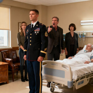 My relatives mocked my years in uniform, sneering that I was nothing more than a “paper-pusher” pretending to be a soldier. When I returned to see my dying grandfather, they barred me from his room, spitting that I wasn’t truly family. Convinced I’d come back only to chase his inheritance, they finally crossed a line. I reached for my phone, made a single call—and what I said shattered their world beyond repair