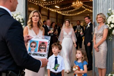 “DO NOT ADMIT.” MY STEPSISTER WROTE ON MY KIDS’ PHOTOS AT THE WEDDING DOOR. I JUST SAID “CONGRATULATIONS”. HOURS LATER, HER DREAM WEDDING FELL APART. THEN THEY TOOK TURNS… CALLING ME NONSTOP