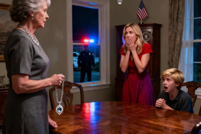 I called a family dinner to discuss my will. My DIL was smiling too much. Suddenly, my grandson hugged me and whispered, “Grandma, mommy put the diamond necklace in your purse to call the police.” I froze. I secretly moved it to her bag. Ten minutes later…