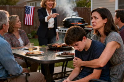 At the barbecue, my sister said, “Your son will always need help,” then laughed. My son stopped eating. I said calmly, “Like how your kids need my help every day?” My sister froze mid-bite. Mom whispered, “Please don’t.” But I did—quietly explaining who paid the tuition, covered the childcare, fixed the emergencies, and kept their life running. The laughter died, the truth settled in, and for the first time, my son lifted his head and smiled while they sat there in stunned silence.