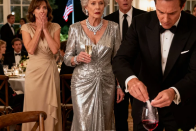 After selling my patent for $17 million, i threw a big party to celebrate. But just before the toast, i saw my husband slip something into my champagne. My hands went cold, but my mind stayed sharp. When no one looked, i switched glasses with his overbearing mother. Minutes later, she panicked — not because of poison, but because the staff realized the glass had been tampered with. Security stepped in, an ambulance was called as a precaution, and the truth unraveled fast. That was when my quiet revenge finally began…