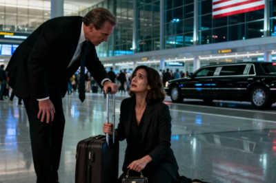 At the airport, after an argument, my parents and sister canceled my ticket and left me stranded in Europe — no phone, no wallet, no way out. As i broke down, a multimillionaire leaned in and whispered, “Pretend you’re my wife. My driver’s coming.” He smiled coldly. “Trust me… they’ll regret this.”