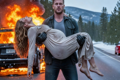 Cruel husband abandons pregnant wife trapped in burning car to follow mistress — single father saves