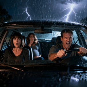 In the midst of a 13-level storm, my husband shoved me out of the car to rush his mistress to the hospital to give birth. Thirty minutes later, he came back and was shocked by the horrifying sight before him…