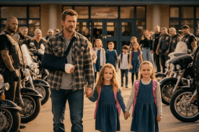 Single dad took bullet for biker’s daughter — next day the Hells Angels brought her to school with pride