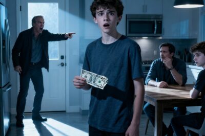 ON MY 18TH BIRTHDAY, MY STEPFATHER THREW A 550 BILL AT ME AND SAID, “GET OUT, I’M DONE PAYING FOR ANOTHER MAN’S MISTAKE.” HE THOUGHT IT WAS THE ULTIMATE INSULT. I PICKED UP THE BILL, SMILED, AND HANDED HIM A SEALED ENVELOPE I’D KEPT FOR YEARS. “I KNOW,” I SAID. “AND MY REAL FATHER IS WAITING OUTSIDE.” HE LOOKED OUT THE WINDOW AND HIS FACE WENT GRAY…