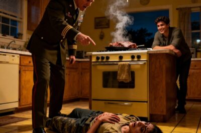 “STAND UP, LIEUTENANT” MY FATHER ORDERED AS EVERYONE WATCHED ME FALL. I SAID NOTHING – JUST MET HIS EYES. HIS “PERFECT IMAGE” CRACKED UNDER THAT SILENCE. THEN SOMEONE STOOD AND CALLED 911. THE TRUTH SHOOK EVERYONE