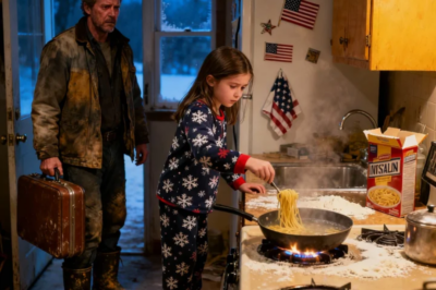 Coming home for Christmas, there was no one there except my daughter making herself dinner alone. They left a note: “We took everyone to Paris. Your daughter isn’t welcome—she’s not blood. She’s your problem now.” My daughter smiled and said, “Dad, Grandma doesn’t know I found her secret. See this.” I smiled, 3 days later…