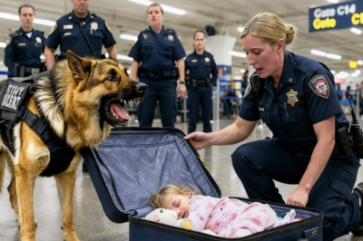 Police dog barks at suitcase at airport — what officers discovered inside shocks everyone!