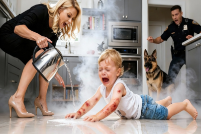 German shepherd saves a boy from his stepmom’s scalding water — his police officer dad walks in