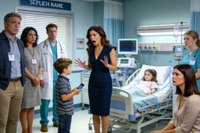 At my daughter’s hospital bed, my sister spoke loudly: “Maybe it’s better if she doesn’t survive—her mother is a curse.” The relatives agreed. My 7-year-old son stood up and quietly said, “Aunt Lisa, should I tell everyone what you did when my mom was asleep?” The doctor froze.