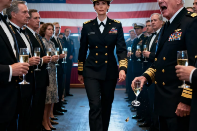 MY FATHER THE ADMIRAL ANNOUNCED HIS NEW WIFE’S DAUGHTER AS THE “YOUNGEST COMMANDER EVER.”THEY WERE CELEBRATING, CHAMPAGNE IN HAND, WHEN I ENTERED IN FULL UNIFORM. THE CROWD WENT SILENT.HIS GLASS SLIPPED. “WHO APPROVED THIS RANK?!” HE SHOUTED. MY FAMILY UTTERLY STUNNED