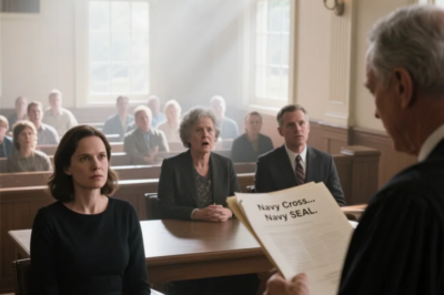 WE’VE PUT A STOP TO THAT EMBARRASSING JOB OF YOURS,” MY DAD ANNOUNCED IN COURT. MY MOM NODDED PROUDLY. I STAYED SILENT. THE JUDGE LOOKED UP: “WAIT. THIS IS THE SEAL WHO WAS JUST AWARDED THE NAVY CROSS? I NEED TO SEE…