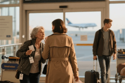 I bought plane tickets for the whole family, but at the airport my DIL said: “We gave your ticket to my mom. The grandkids love her more.”My son agreed. I silently nodded and walked away.But a minute later, I did something that made them beg me to cancel the trip Gate 823