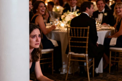 I WAS SEATED BEHIND A PILLAR AT MY SISTER’S WEDDING. EVERYONE PRETENDED I WASN’T FAMILY. THEN A STRANGER SAT BESIDE ΜΕ AND SAID, “JUST FOLLOW MY LEAD AND PRETEND YOU’RE MY DATE.” WHEN HE STOOD TO SPEAK, EVERYONE TURNED. SISTER STOPPED SMILING.