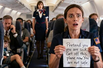 MY FLIGHT ATTENDANT SLIPPED ME A ΝΑΡΚΙΝ “PRETEND TO BE SICK. GET OFF THIS PLANE.” I IGNORED HER. SHE CAME BACK AND SAID, “PLEASE, I’M BEGGING YOU!” 2 HOURS LATER…