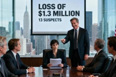 My CEO stormed into my office and shouted: “which one of these 13 people stole one point three million dollars from the company?” every pair of eyes turned toward me. Then he smiled in triumph and said: “you’re fired.” I didn’t argue. I just said quietly: “you might want to look at this…” he looked at it-and froze.