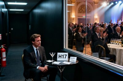 At my boss’s corporate gala, I found my seat – in the hallway, next to the service doors. He laughed, “some people just aren’t important.” I stood up, took my name card, and walked out without a word. Minutes later… He went pale & stumbled back.