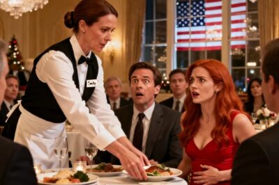 I went undercover as a waitress at my husband’s corporate gala. But I heard a colleague’s toast: “to the happy couple! When’s the wedding?” when I looked at my husband, I saw his pregnant mistress by his side. What I exposed 15 minutes later… Destroyed his entire life.